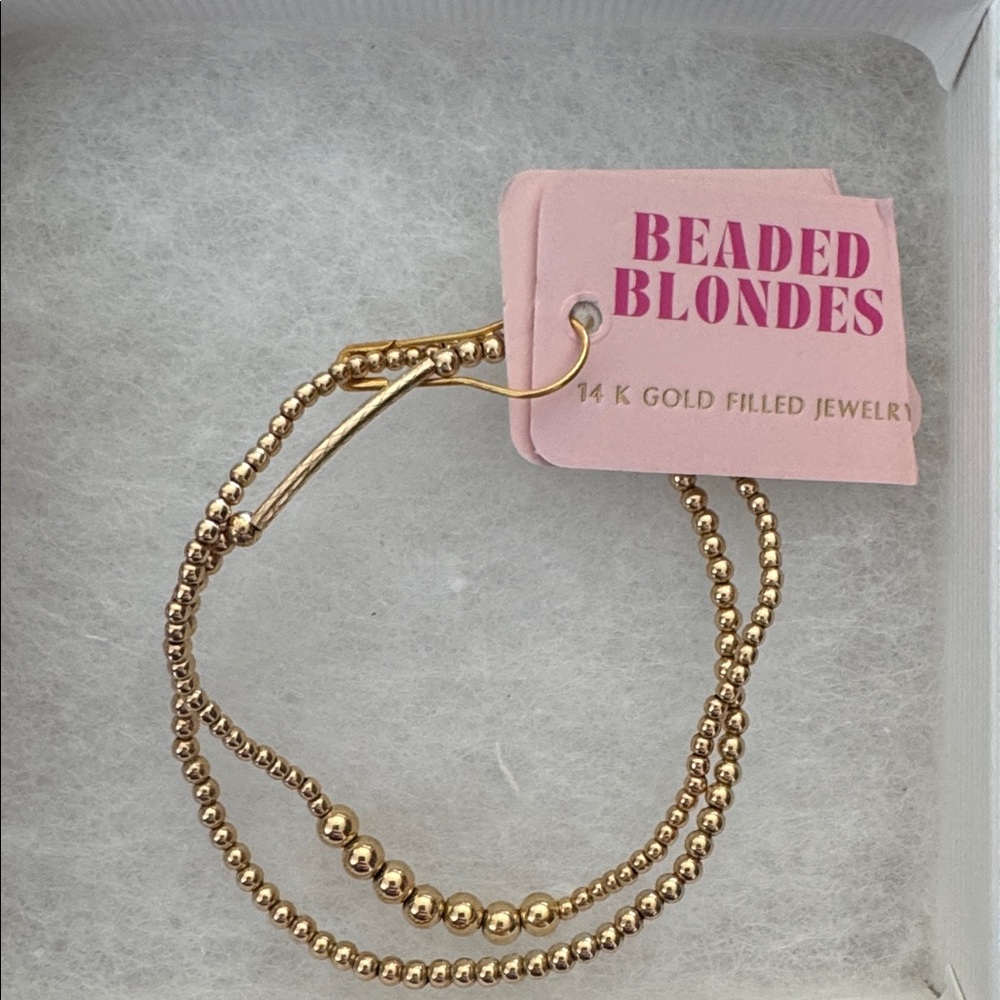 Beaded Blondes Dainty Bar and Dainty Lucky bracelets NWT
